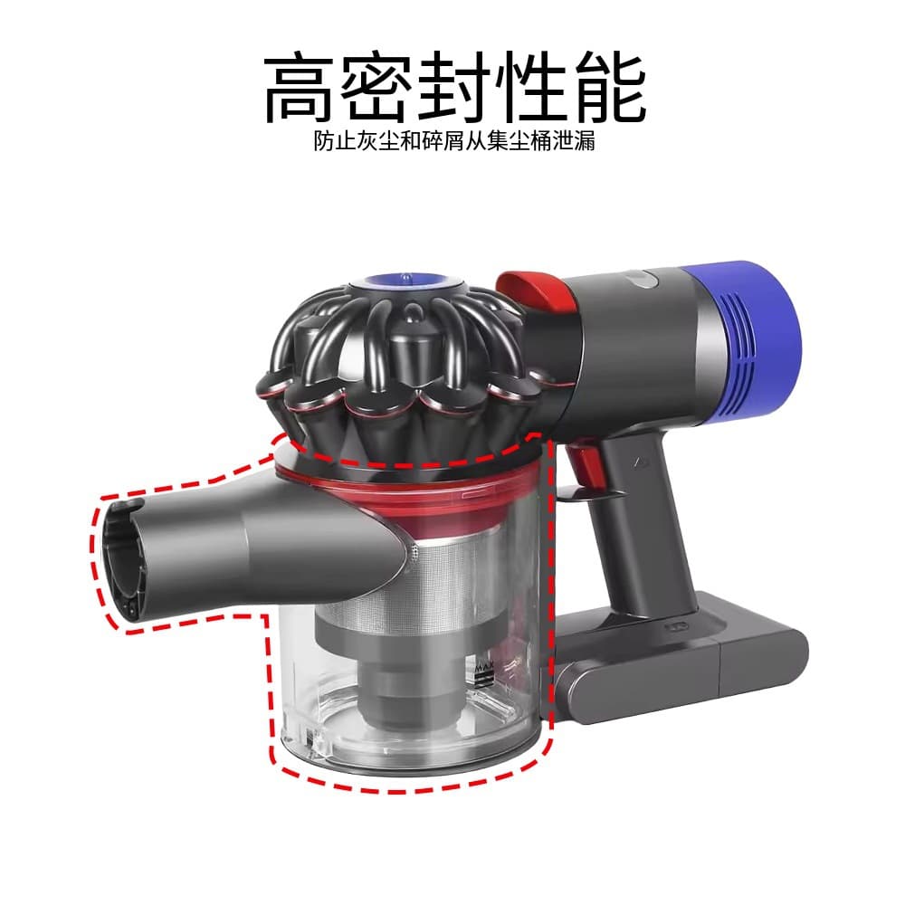 Compatible with Dyson Vacuum Cleaner Accessories V7V8 Dust Collection Bucket Cover, Cup Bottom Cover, Sealing Ring, Pre-Filter, Filter Screen