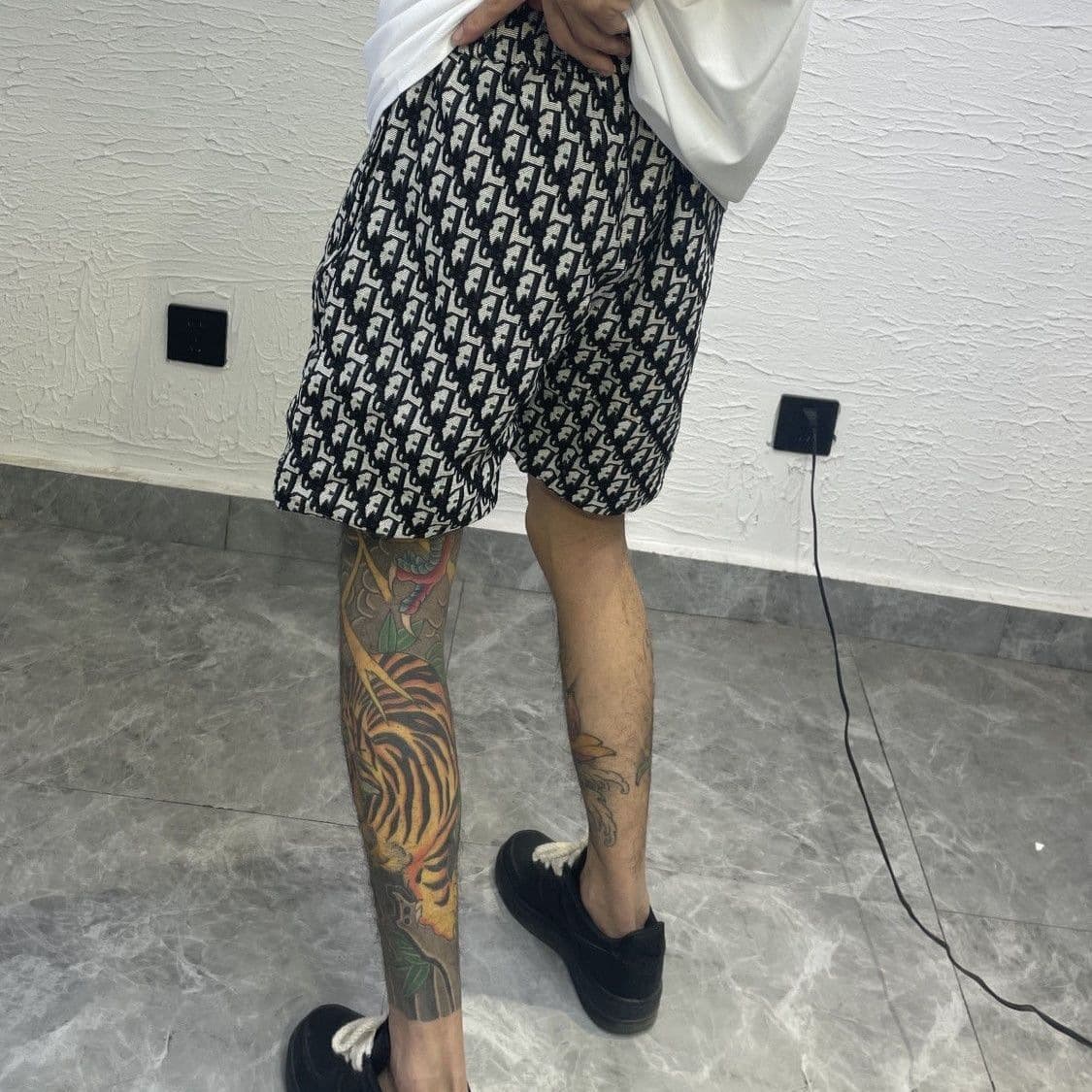 2025 Summer New Trendy Casual Shorts Printed Five-Point Shorts Breathable Beach Shorts Men
