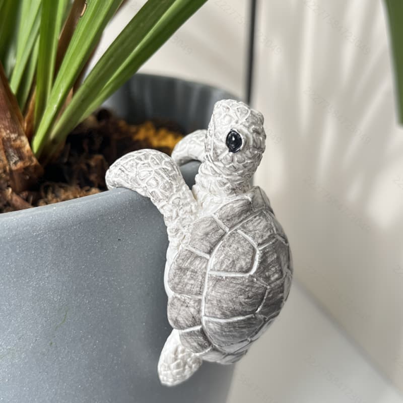 Cross-Border Blue Sea Turtle Ornaments, Marine Creative Resin Crafts, Flower Pots, Hanging Decorations, Home Desktop Statues, Ornaments
