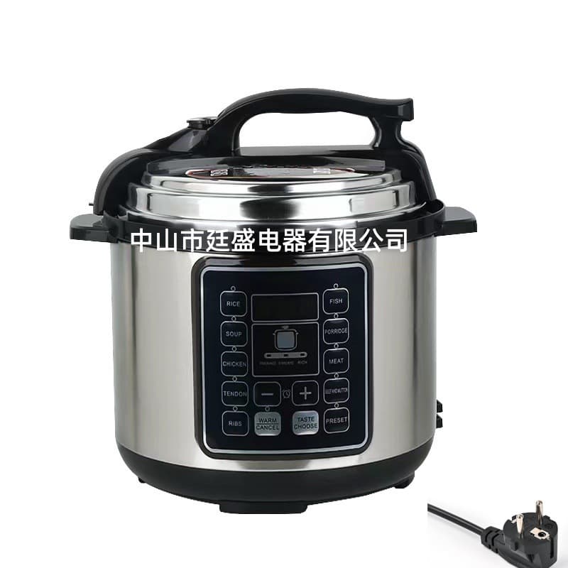 Large Capacity Electric Pressure Cooker, Smart Timer Rice Cooker, Pressure Cooker with 6L Capacity, Preset Function