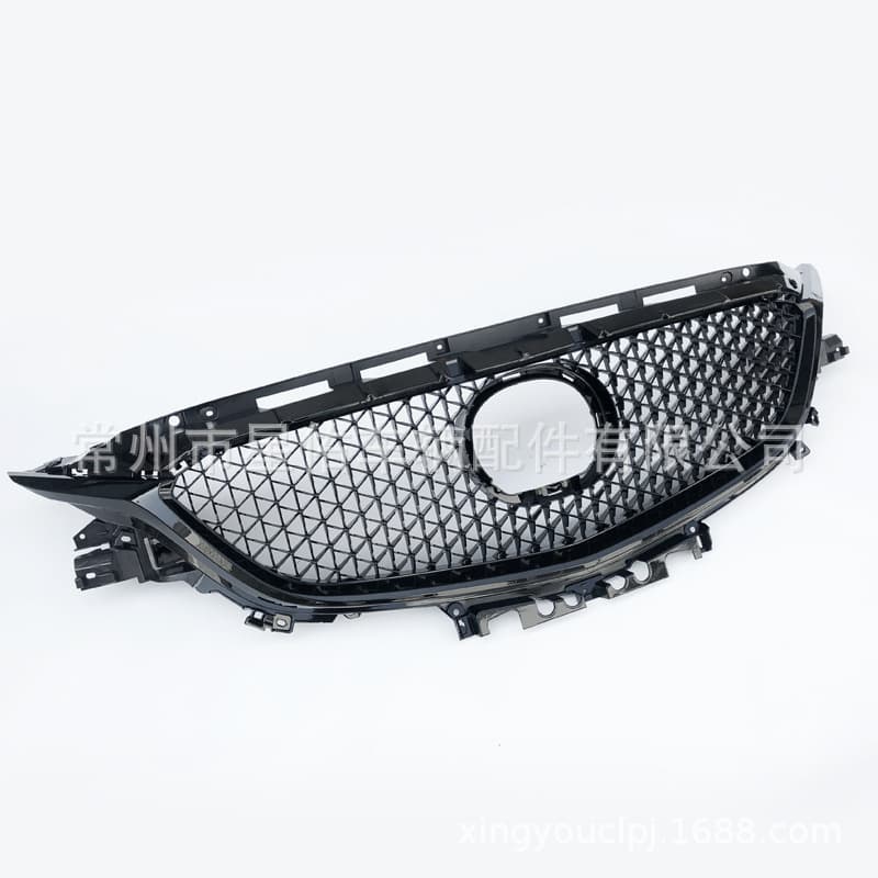 Special grille trim frame for 17-19 Mazda Atenza honeycomb grille all-black modification.