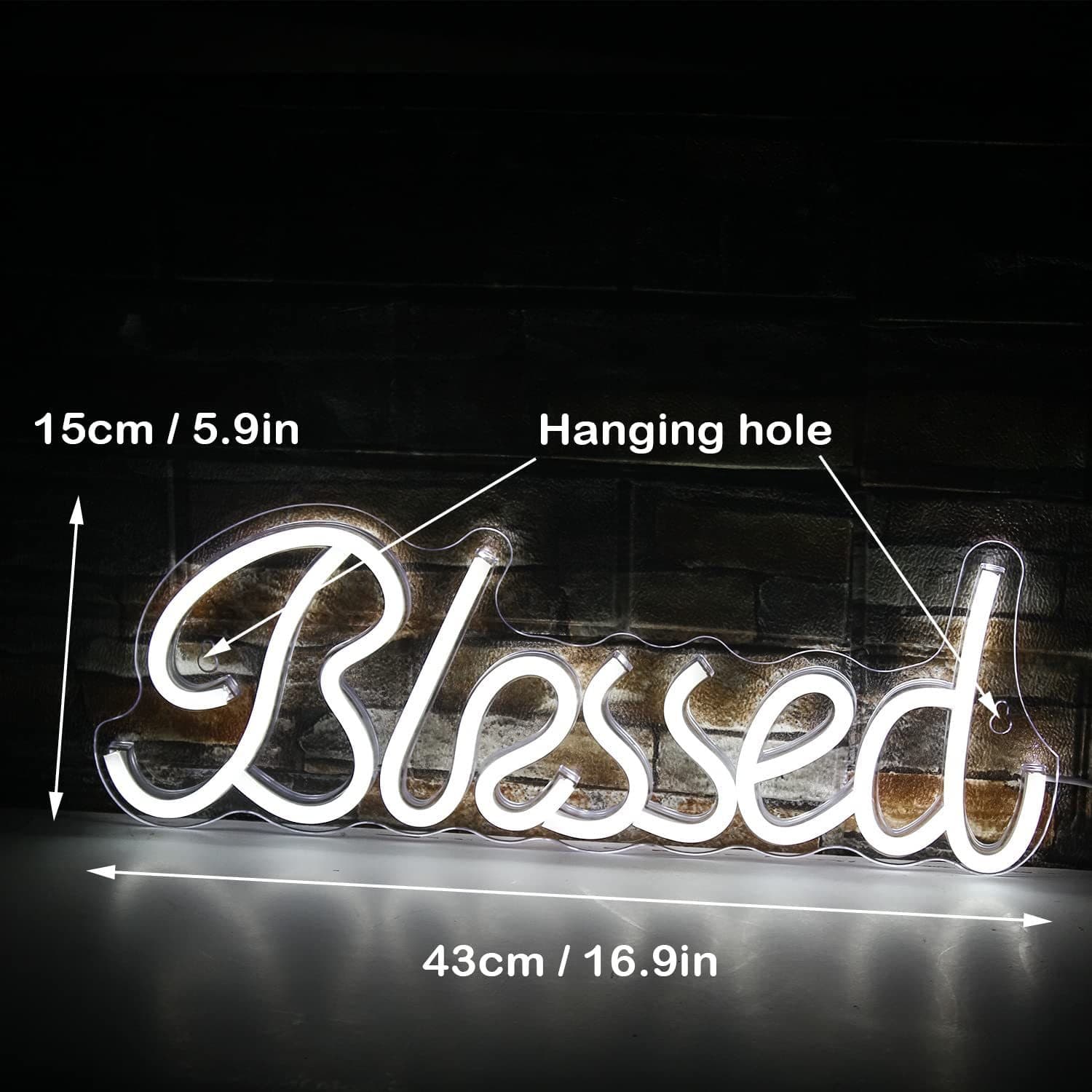 Source manufacturer supplies LED acrylic back panel neon lights, Blessed Amazon inS style ambient lights.