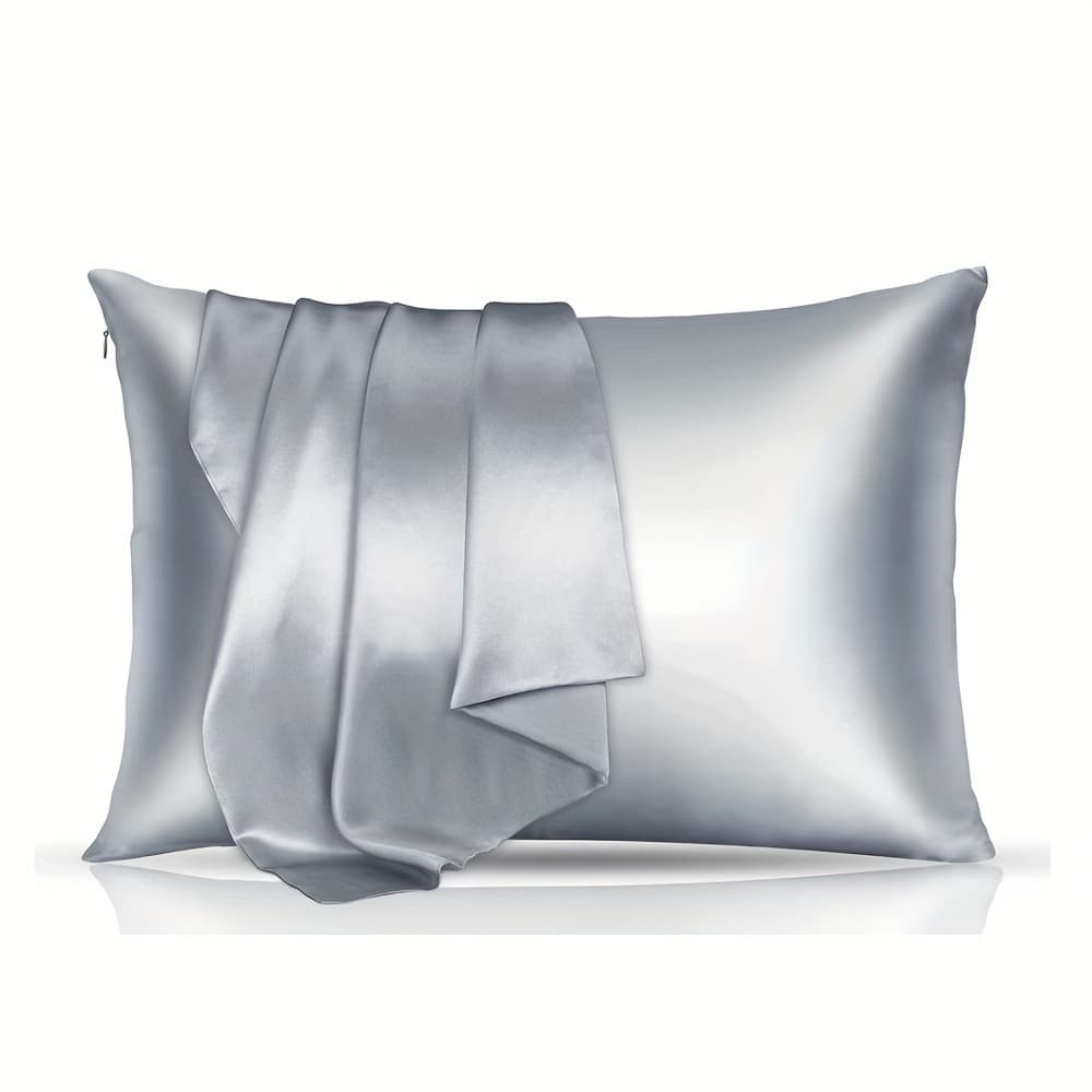 Factory Direct Cross-border Satin Pillowcase, Solid Color Cool Silky Silk Throw Pillow Cover