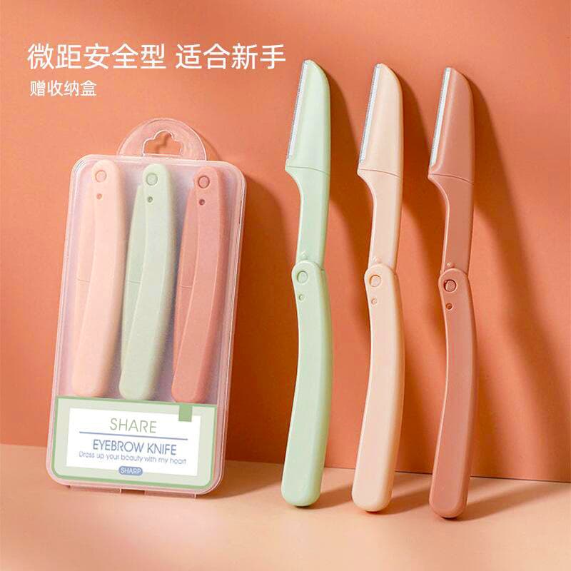 Keqi eyebrow trimmer, multi-purpose eyebrow tweezers, eyebrow scissors, makeup tool, made of resin and stainless steel, Guangzhou.