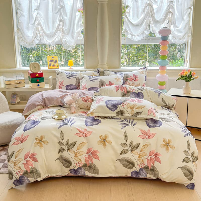 Class A Thickened Duvet Cover Single Piece, Solid Color Washed Cotton 60-Thread Count Brushed, Student Dormitory Single Bed Cover Wholesale Duvet Cover