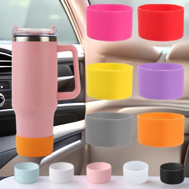 Suitable for Stanleyquencher Silicone Cup Sleeve, Anti-Wear Space Cup Protective Sleeve, 12-40oz, Anti-Fall and Wear-Resistant