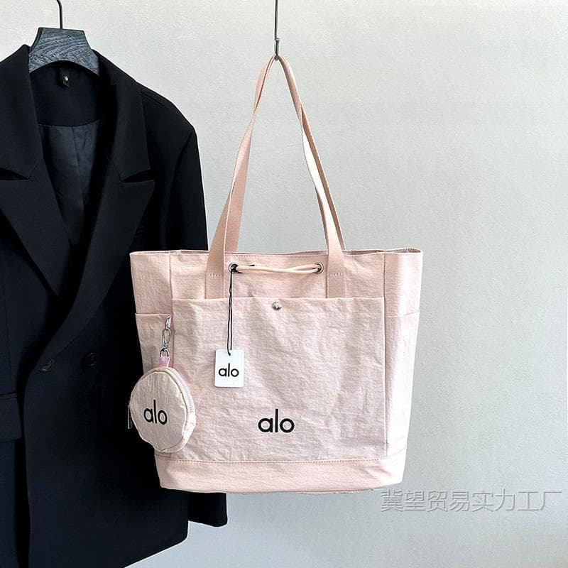 Cross-Border Hot Selling Alo Shoulder Bag Commuter Tote Bag Women Large Capacity Casual Lightweight Cloth Bag Fashion Handbag