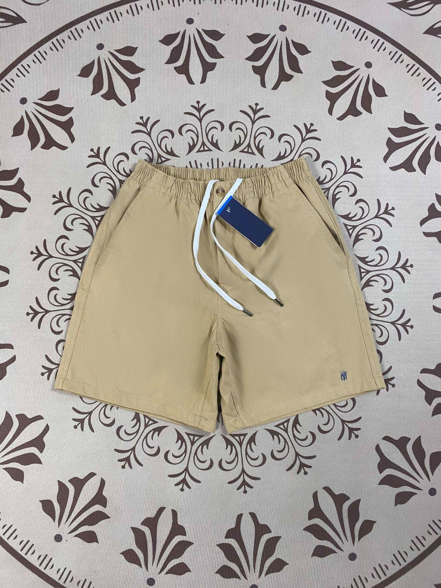 RL Ralph Lauren Pony Logo Cotton Zip Summer Loose Casual Wide Leg Shorts Breathable Elastic Waist Women