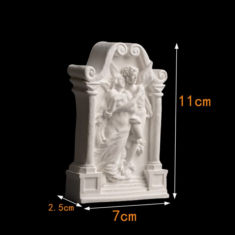 Nordic Vintage Greek Mythology Figure Plaster Statue 3D Relief Painting Sculpture Tabletop Decoration Home Decor