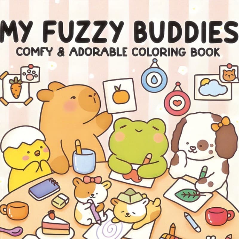 Wholesale Adult and Teen Coloring Book, Cute Cartoon Comfortable Life Warm Stress Relief Super Healing Coloring Book