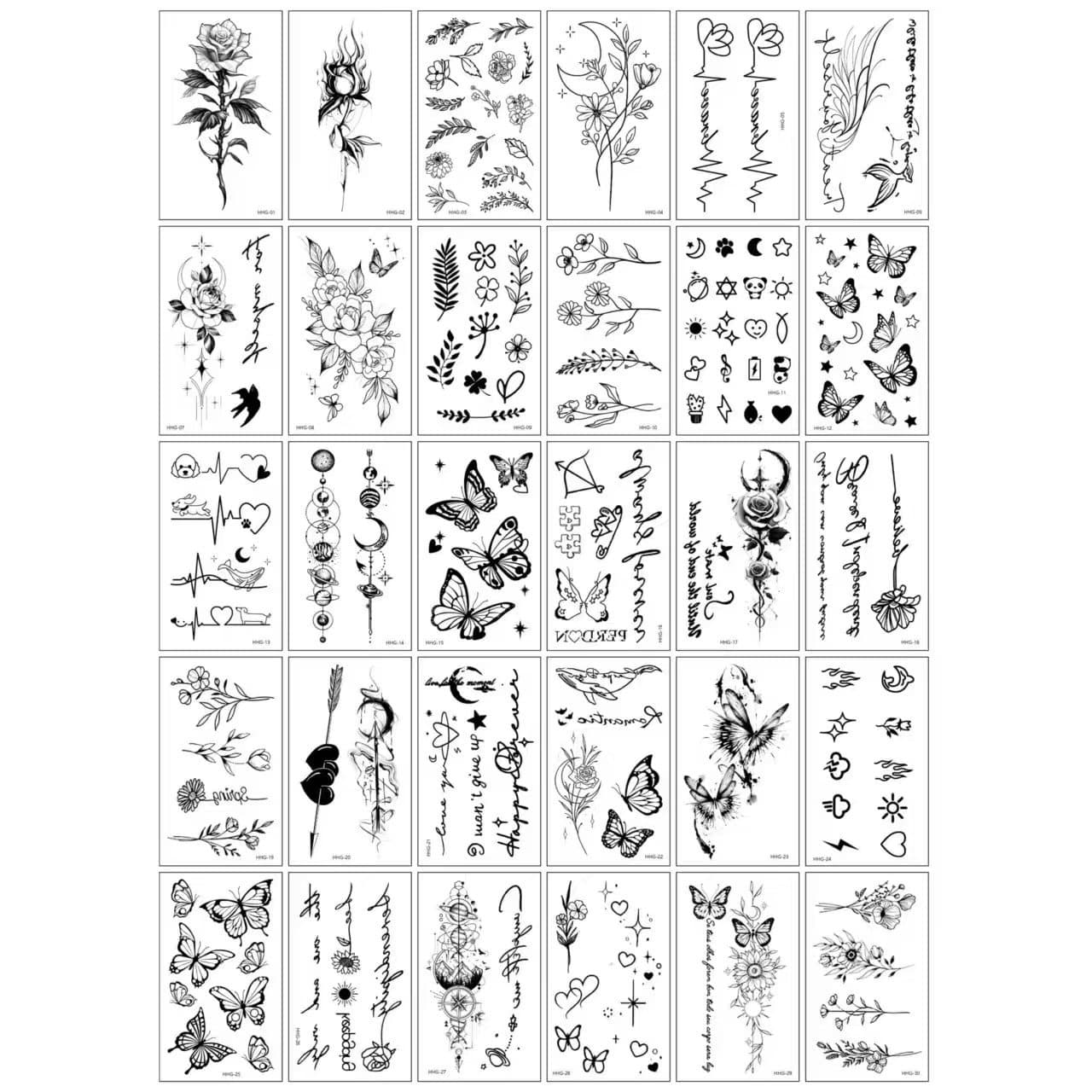 New cross-border style floral arm tattoo stickers, high-end half-sleeve personalized trendy men's tattoos of tigers, lions, and other animals.