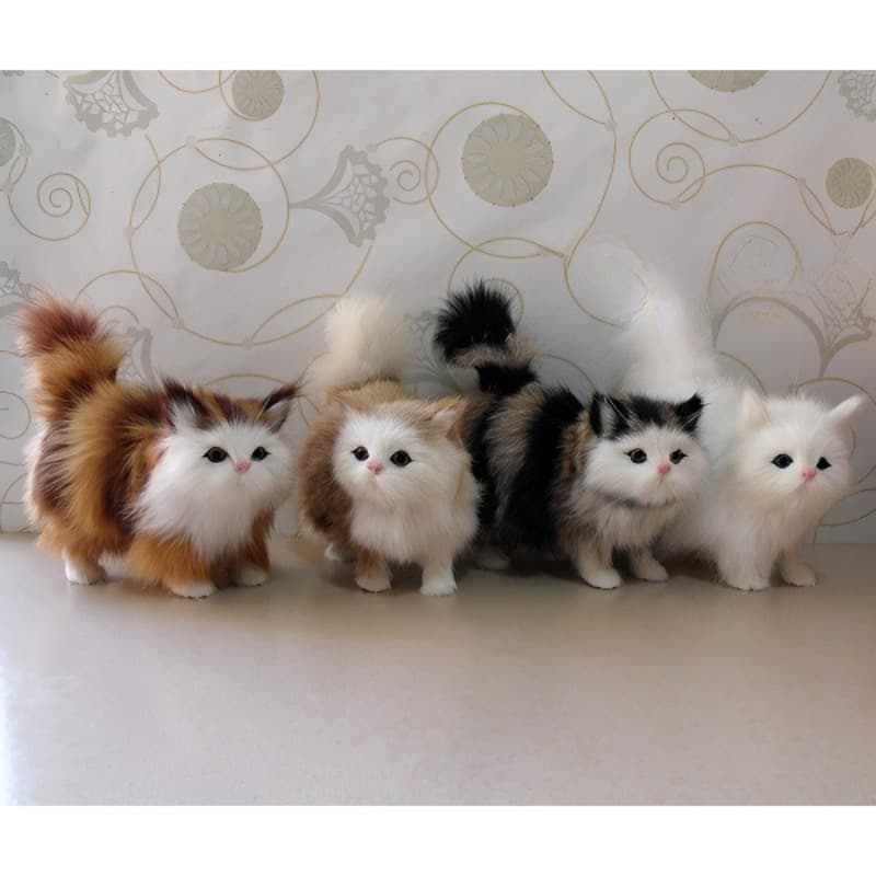 Lifelike Cat Simulation Animal Set 4 Set 5 Cat Home Decoration Cat Model Cross-Border Product