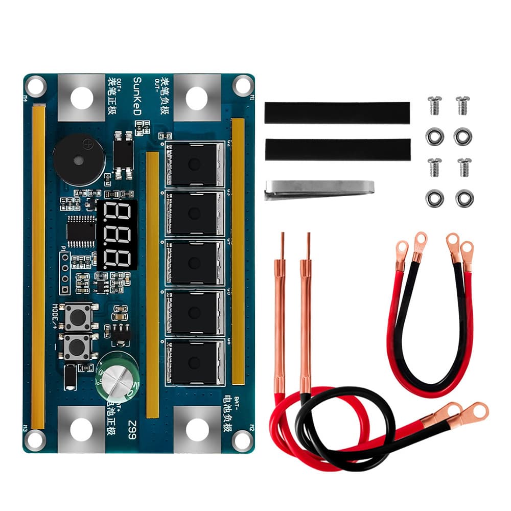 Z99 Portable Spot Welder Control Board DIY Complete Set of Accessories, 18650 Automatic Lithium Battery Welding Control Panel, 12V