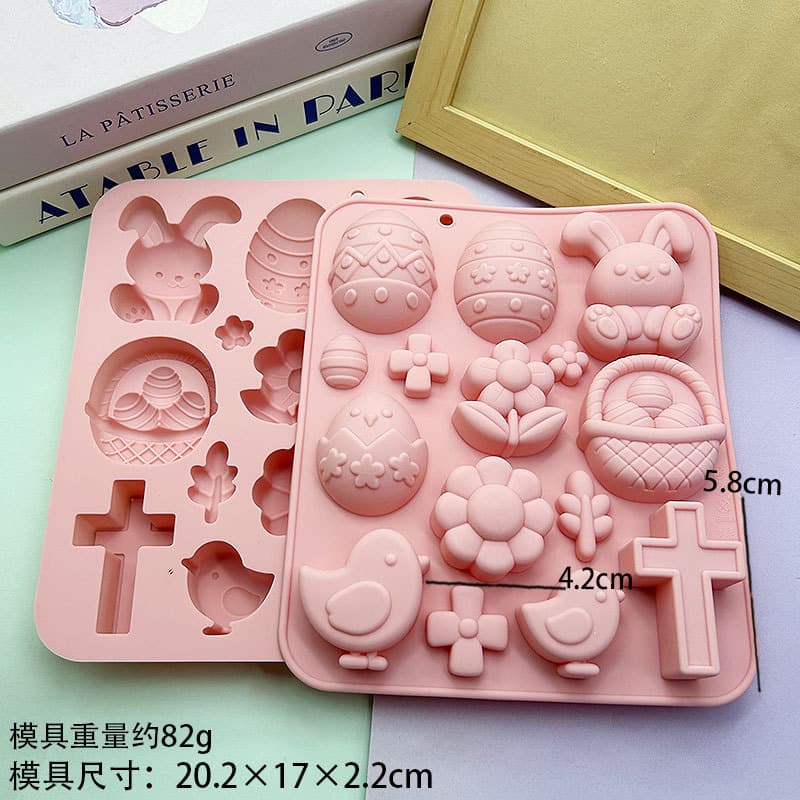 Popular Easter Carrot Bunny Egg Mold, Chocolate Candy Mousse Cake Mold