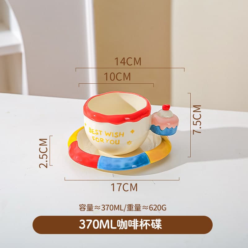 Cute Birthday Tableware Noodle Bowl Quirky Ceramic Rice Bowl Yogurt Bowl Beautiful Cake Plate