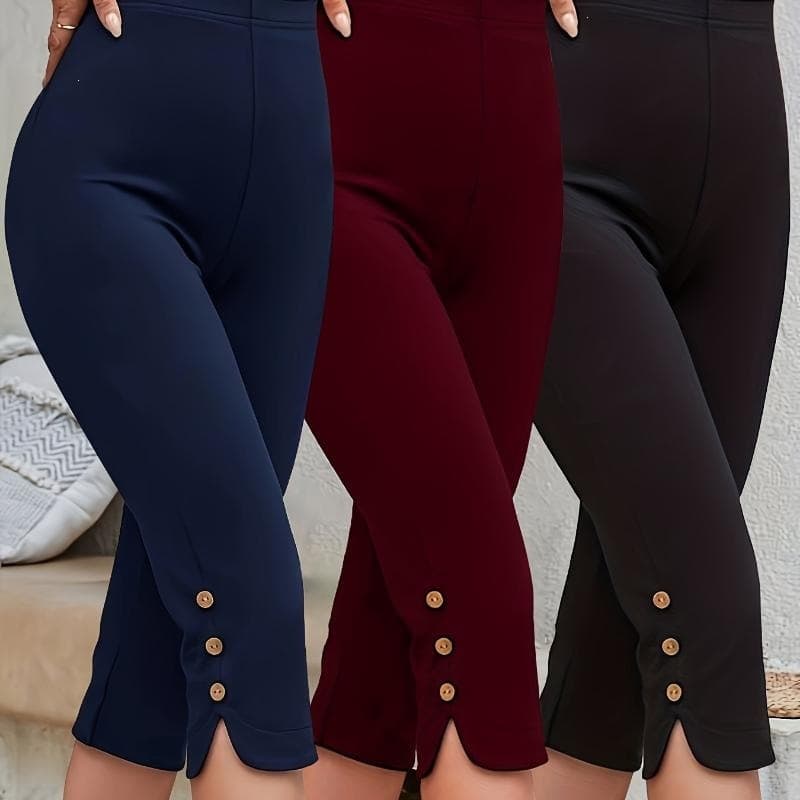 T 60885 Solid Color Casual Summer Leggings