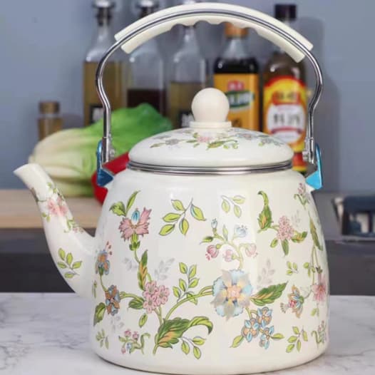 Youhe Enamel Kettle for Boiling Water, Milk Tea, Flower Tea, and Herbal Medicine, Suitable for Induction Cooktop and Open Flame