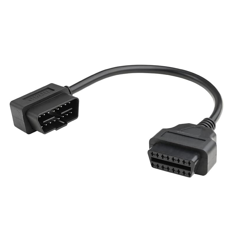Right Angle OBD Extension Cable Male to Female 16-Pin 16-Core Power-On 16Pin Extension Cable OBD2