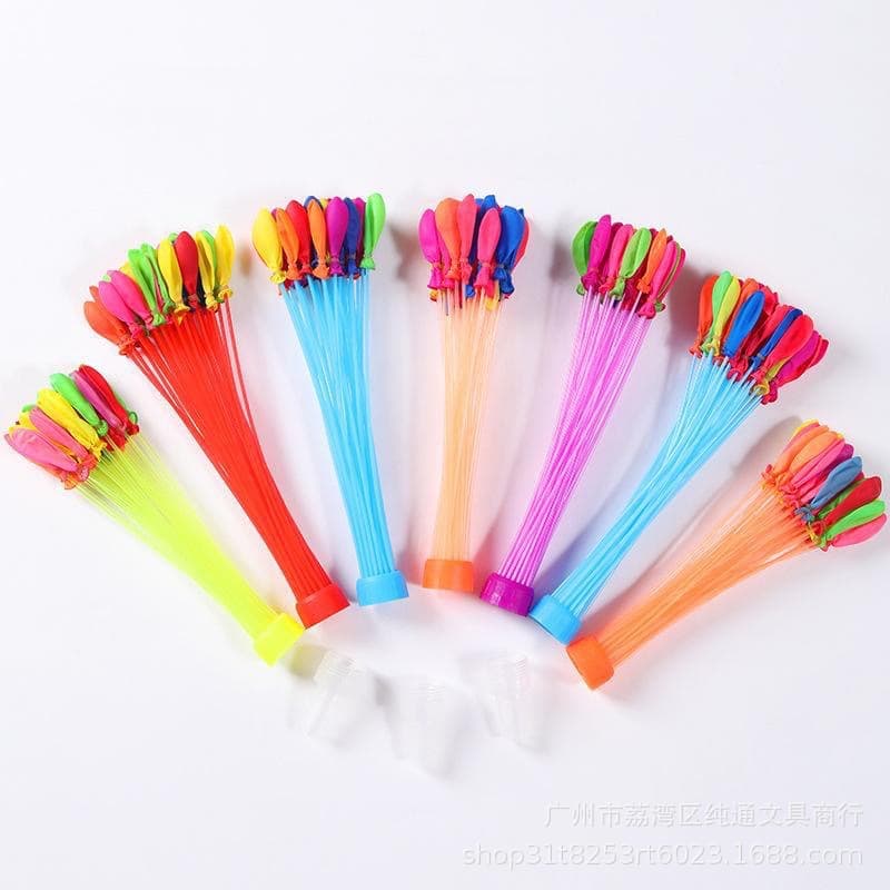 Water balloons, water fight balloons, water bombs, quick-fill water balloon refill packs, summer toys wholesale.
