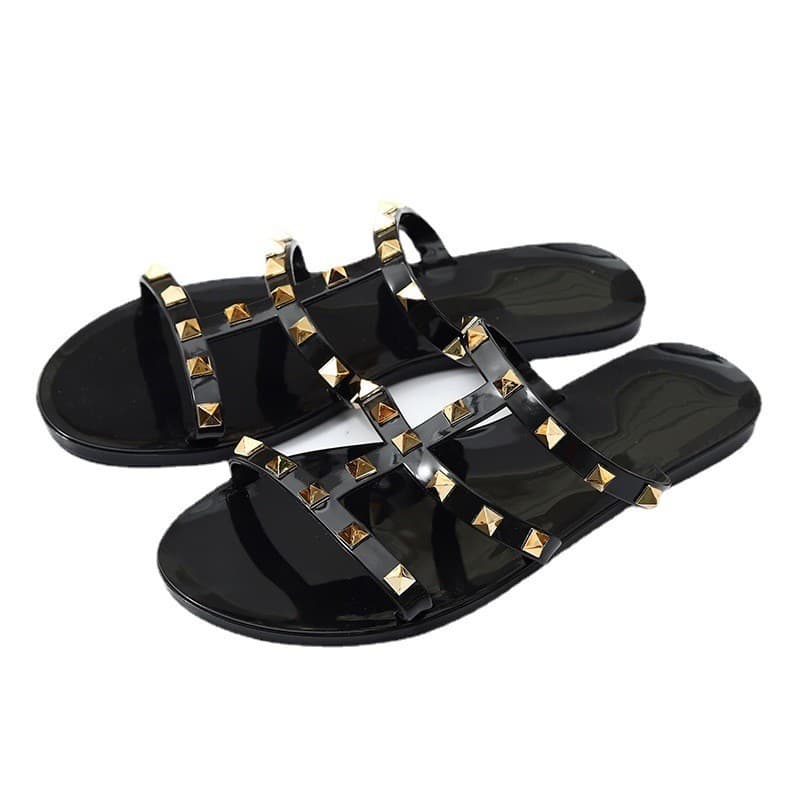 Non-Slip Flat Rivet Sandals for Women Summer Casual Beach