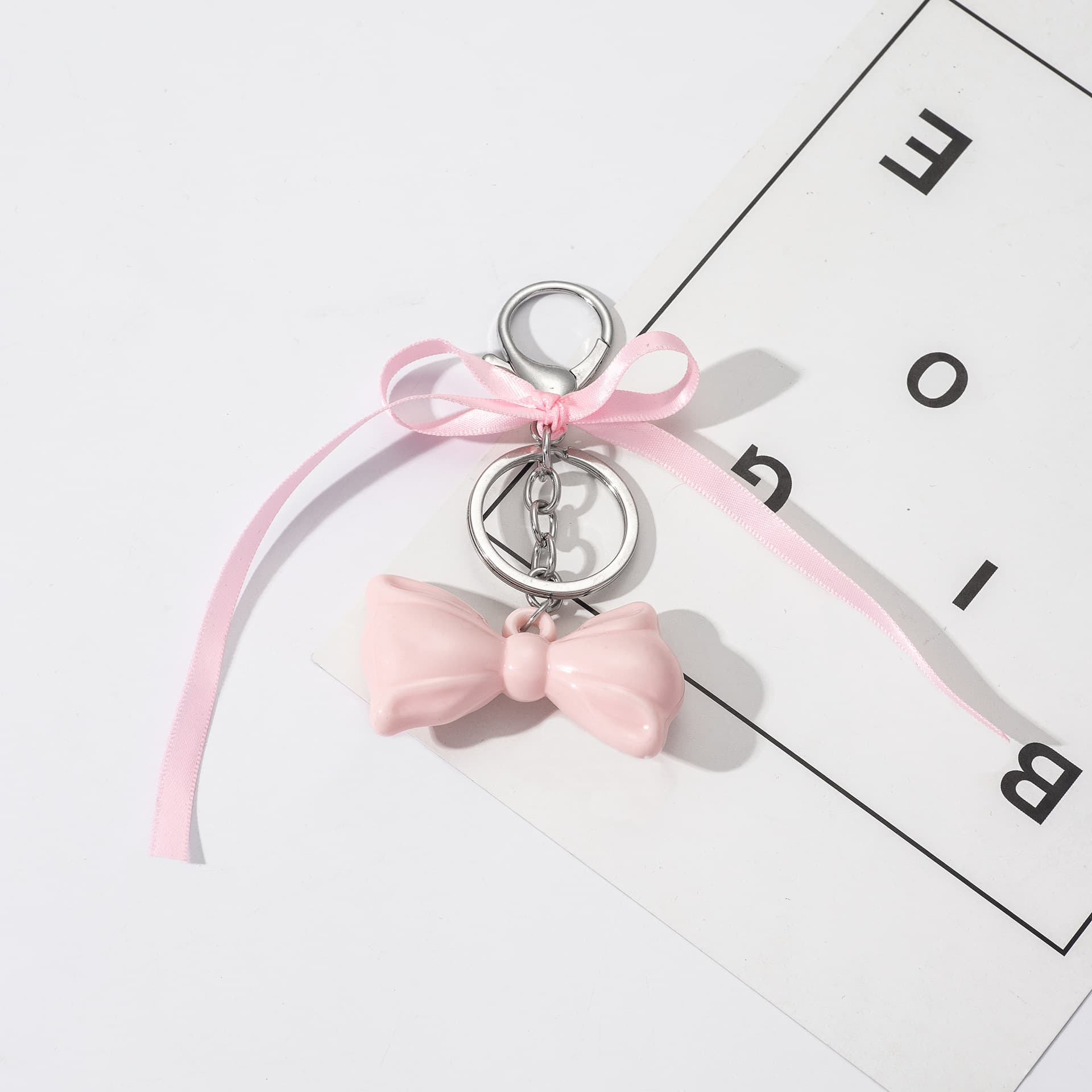 Cross-Border Ins Stereo Heart Bow Ballet Girl Bow Keychain Bag Pendant Summer Versatile Pendant