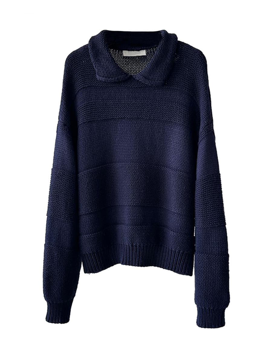 Juzhi Autumn New Korean Style Lazy Loose Fit Warm Retro High-End Temperament Long Sleeve 067-1