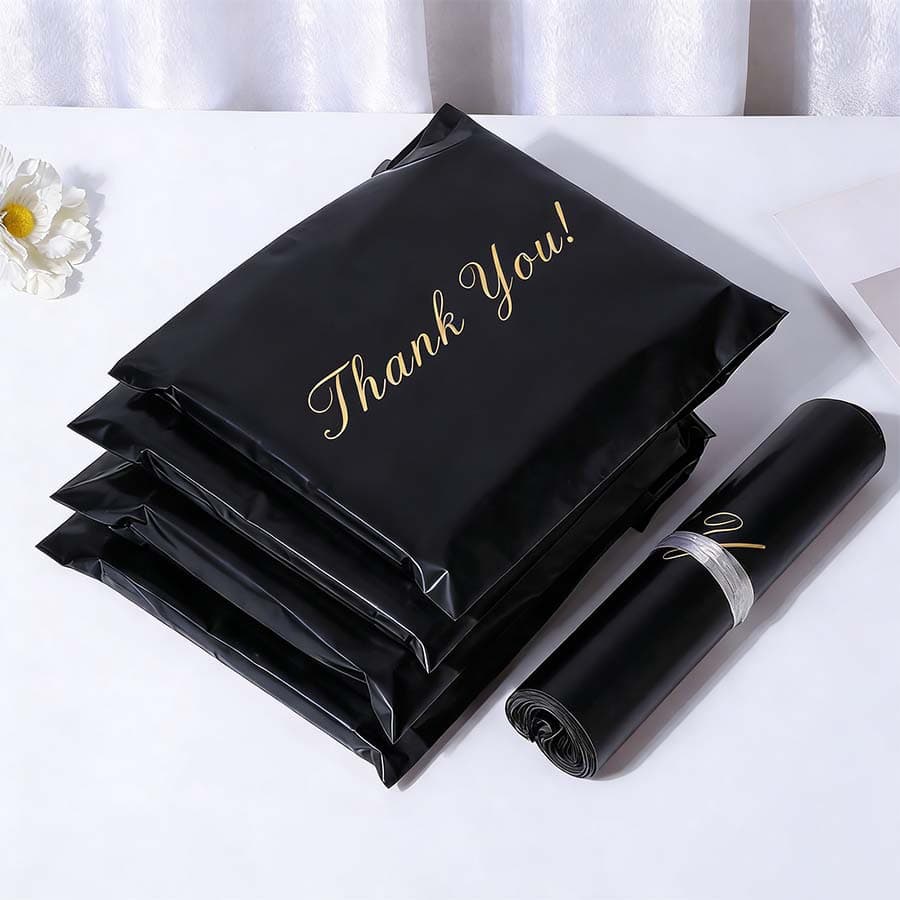 Pink letter express bag, PE self-adhesive express bag, plastic 12-mil thickened express bag, transport packaging bag wholesale.