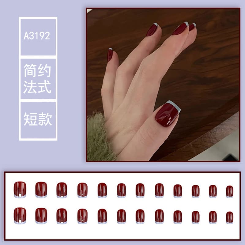 Simple Fashion 24Pcs One Size Press-On Nails for Adults Kids Removable Fake Nails
