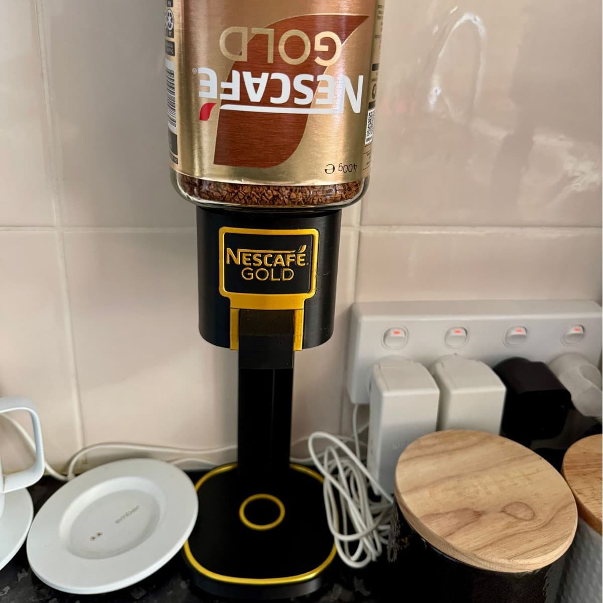 Amazon Bestseller 3D Printed Nestle Gold Coffee Dispenser