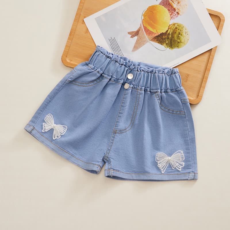 Girls' Denim Shorts Summer 2026 New Style Outerwear Pants Baby Girls Summer Thin Mid-Large Kids Shorts