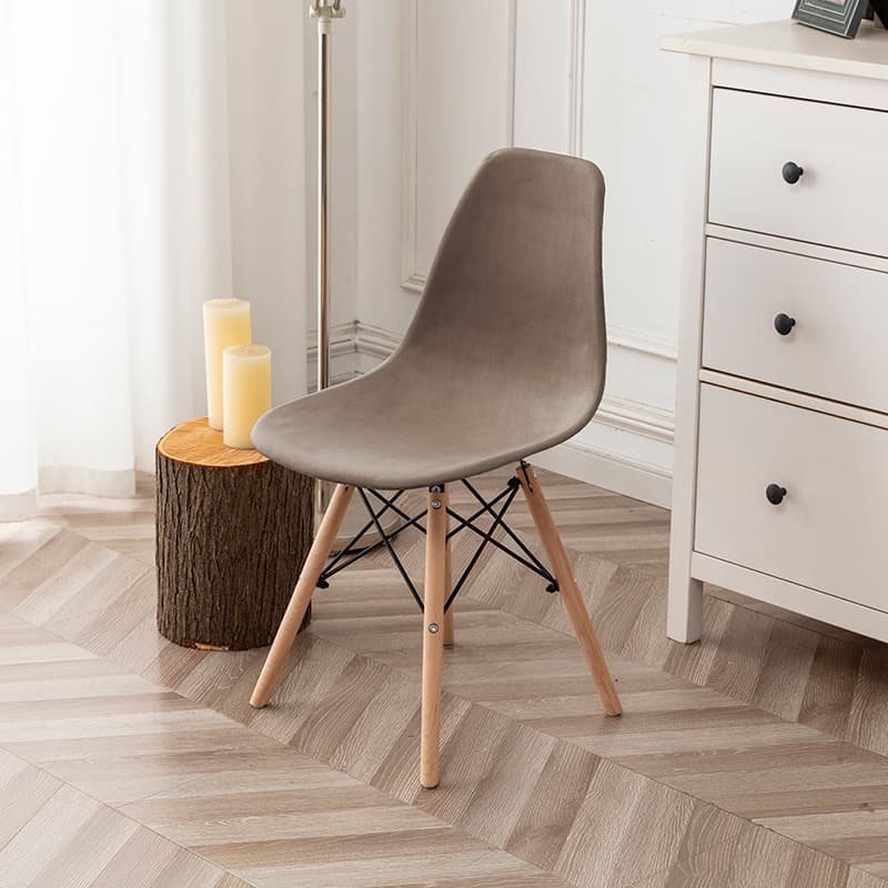 Shell Chair Cover, Household Dining Table Chair Cover, Elastic Chair Cover with Integrated Backrest, Stool Cover