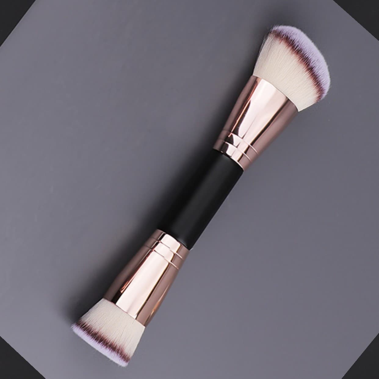 Dual-Ended Foundation Brush Powder Brush Blush Brush Contour Brush Single Three-Color Soft Bristle Makeup Brush