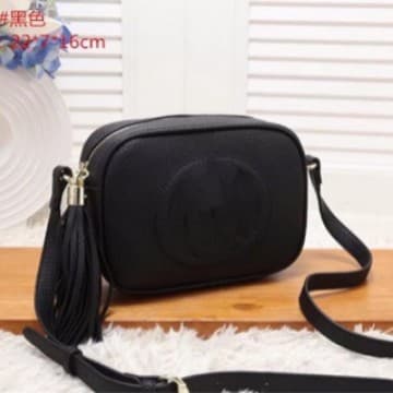 Lychee Pattern Tassel Shoulder Bag Crossbody Classic All-match Double Embossed Leather Shoulder Bag 30836