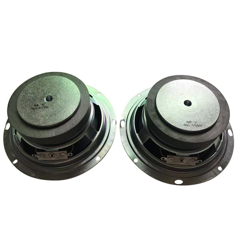 Factory direct wholesale 4-inch round flat edge rubber surround 4 ohm 15W bass speaker for wooden enclosure