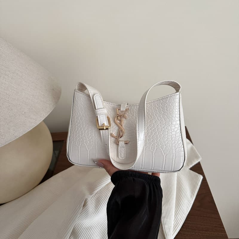 Fashionable Premium Women's Bag 2025 Winter New Stone Texture Trendy Shoulder Bag Casual Versatile Underarm Bag