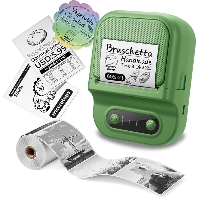 Cross-border commercial label printer, home handheld portable Bluetooth label printer for price tags, journals, and storage.