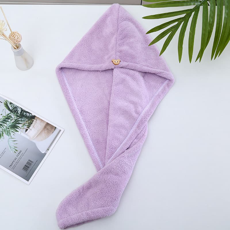 Hair drying cap Women's absorbent quick-drying hair towel thickened headscarf long hair cute shower cap hair drying towel lint-free