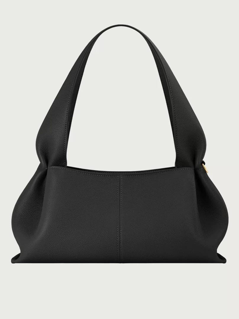 New cross-border style genuine leather dumpling bag with cloud pattern underarm design, European and American retro style, high-end and luxurious shoulder/handbag.