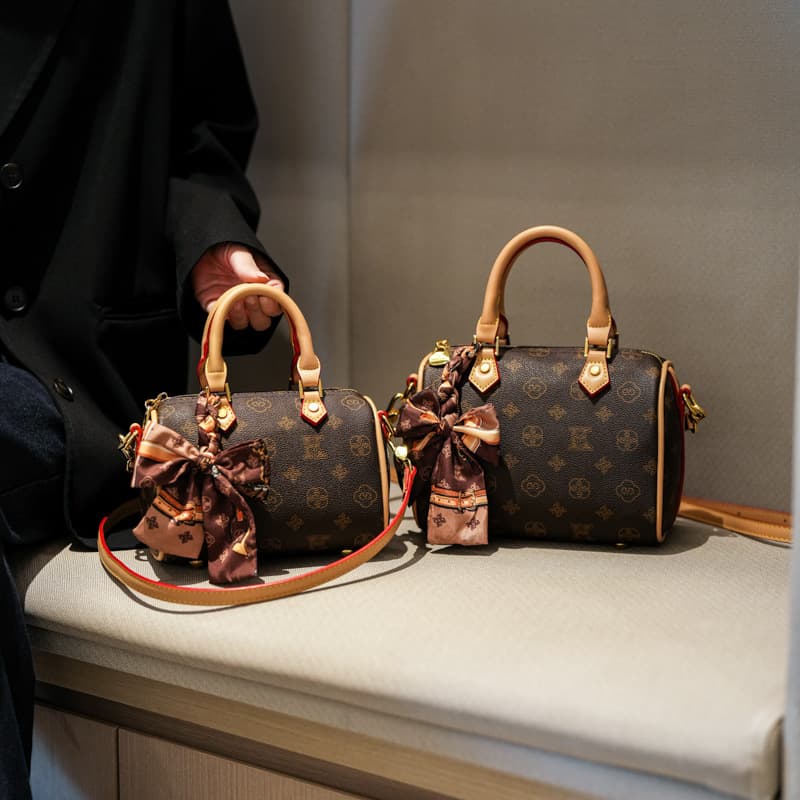 Fashionable and Minimalist Boston Bag for Women 2026 Spring New Arrival Women's Elegant Printed Shoulder Crossbody Pillow Bag