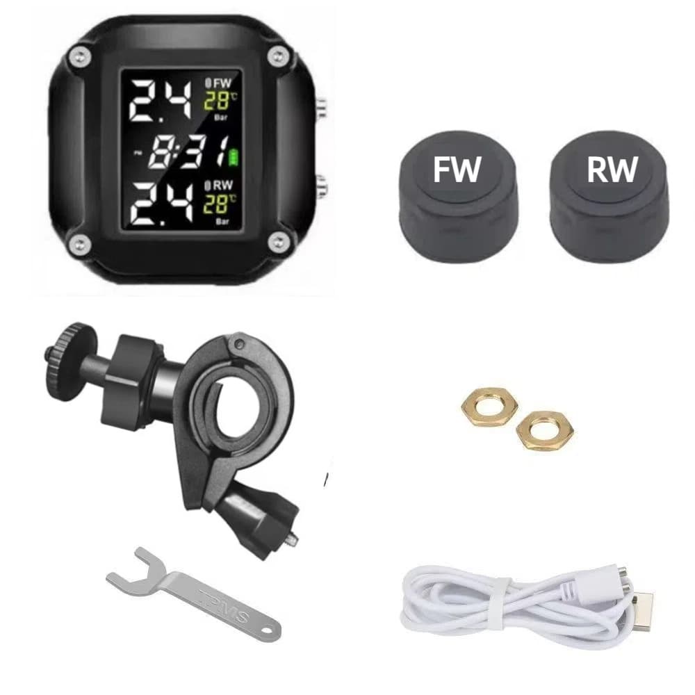 M5 Motorcycle Tire Pressure Monitoring System - Wireless High-Precision Tire Pressure Monitoring System for Electric Vehicles and Motorcycles