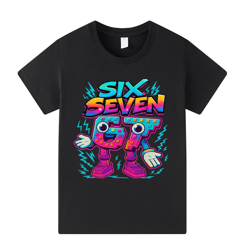 2026 New Kids Clothing Export 67 Print Children Short Sleeve T-Shirt