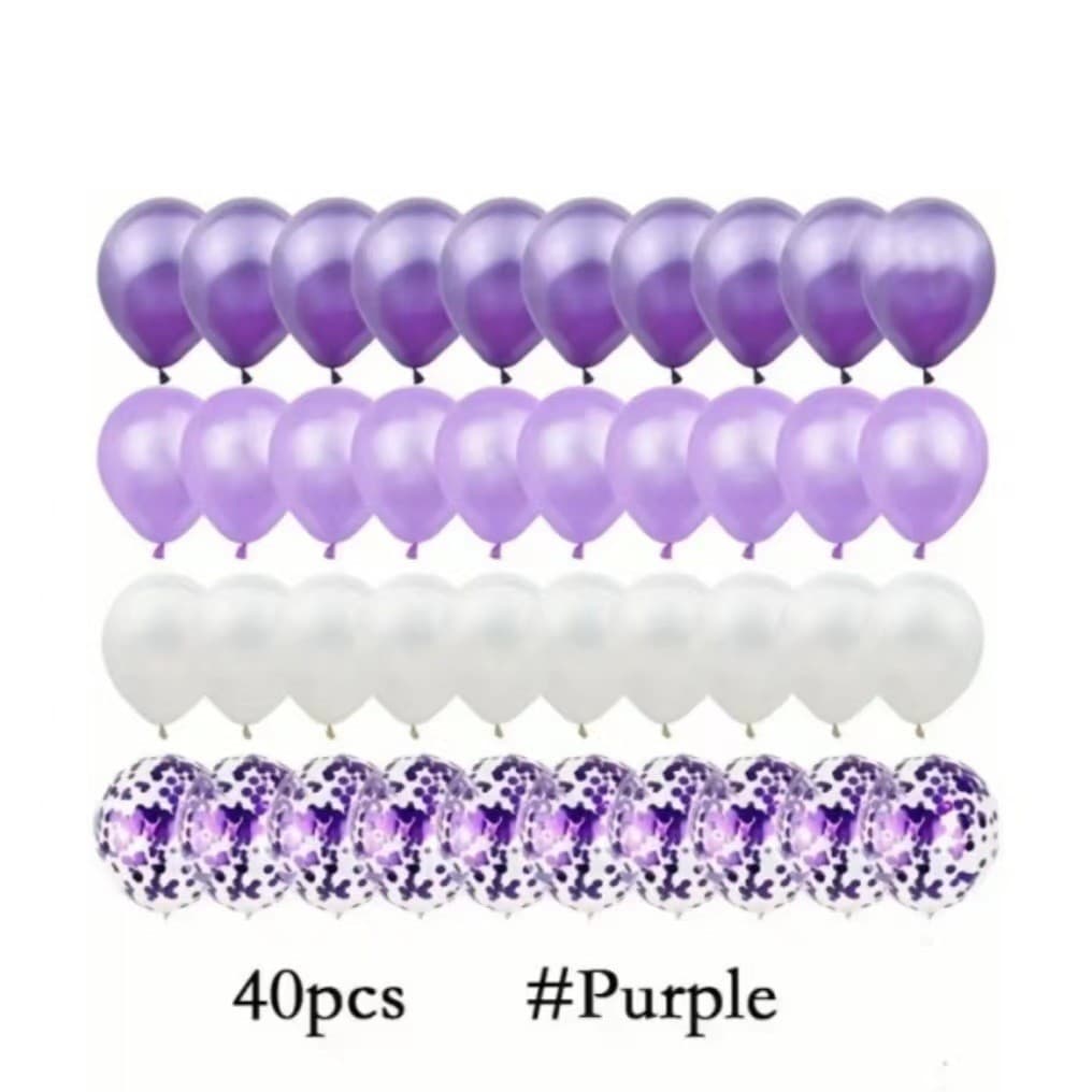 Cross-border 40PCS Pearl Glitter Balloon Birthday Set Party Decoration Balloon Wholesale Colorful Balloons