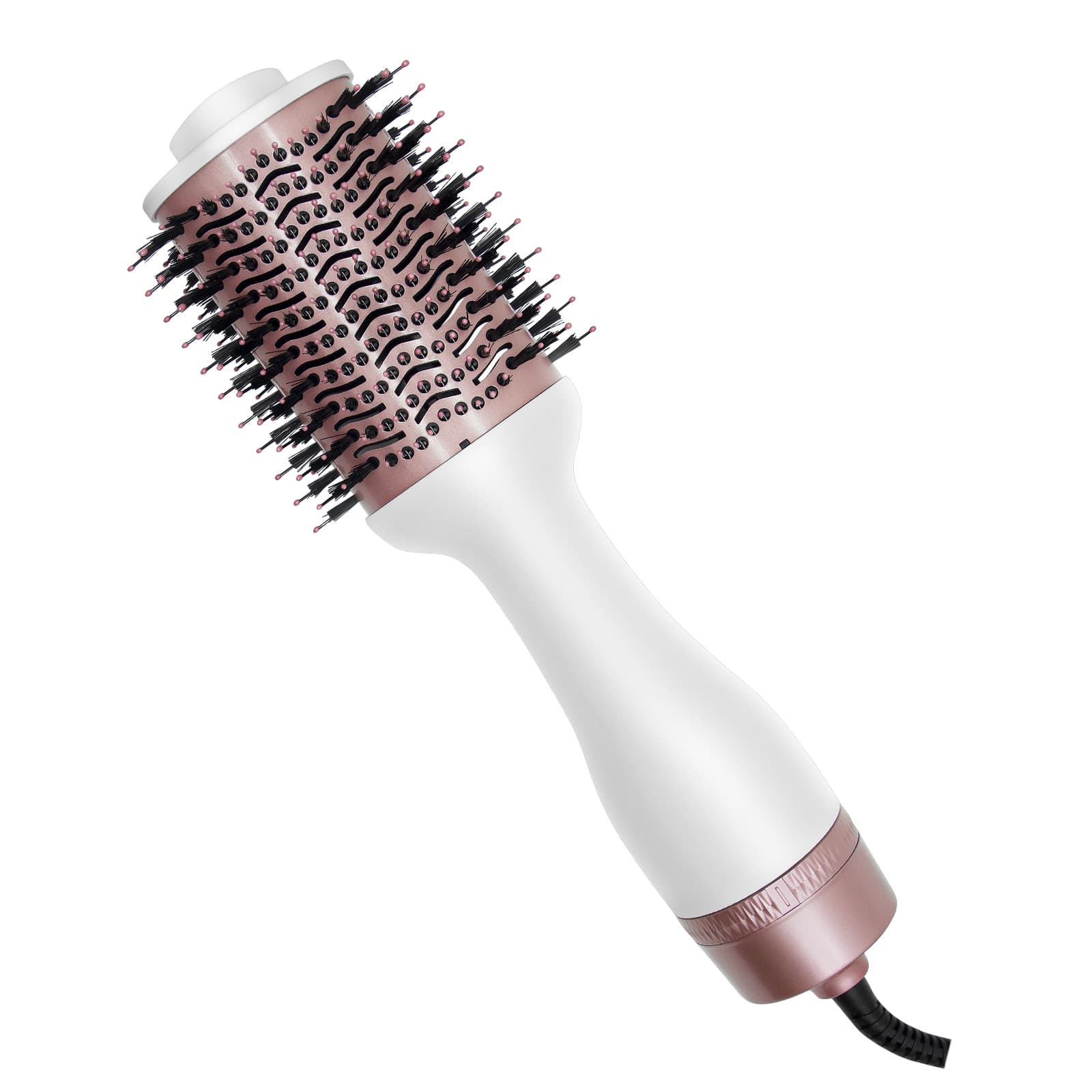 1000W Hair Dryer Brush 2 In1 Negative Ion Volumizing Curling & Straightening Comb Hot Air Styler