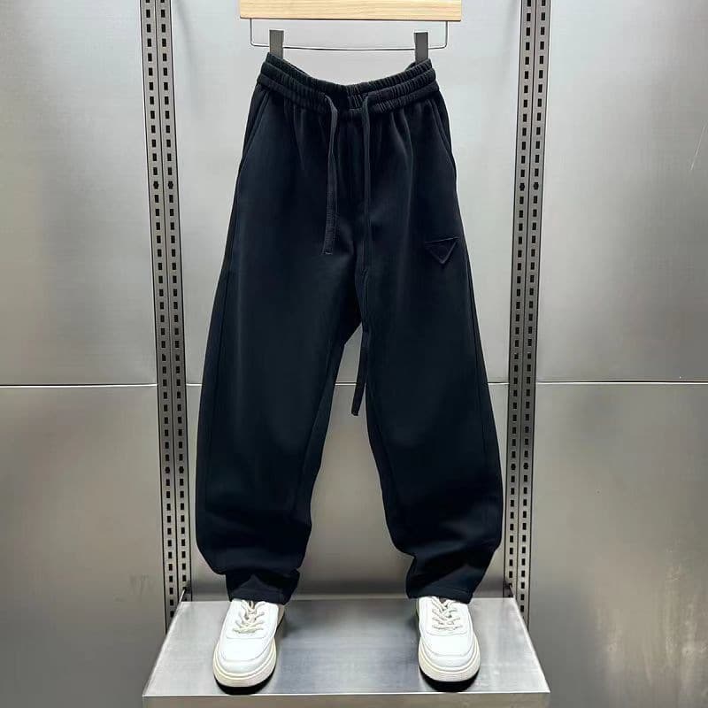 Autumn/Winter 2026 New Casual Men's Korean Style Trendy Loose Straight-Leg Patchwork Trendy Brand Sports Sweatpants for Men
