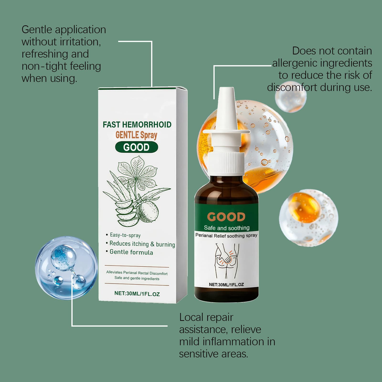 Perianal Care Spray Soothing and Gentle Formula