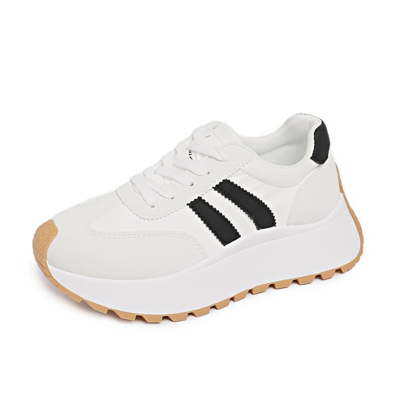Women's Thick-Soled Sneakers, New Spring Model, Breathable Mesh Women's Shoes, Fly-Knit Thick-Soled Height-Increasing Shoes, Versatile Travel Shoes