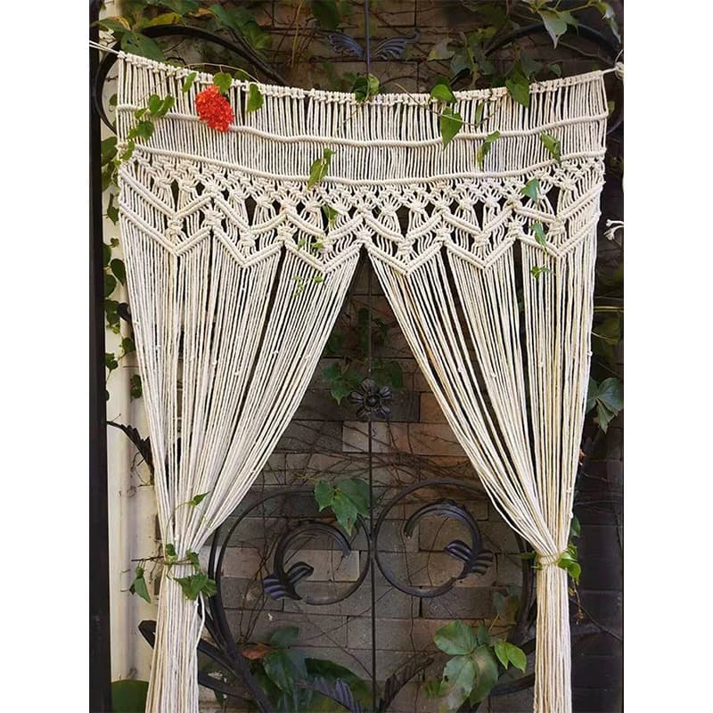 Woven Tapestry Door Curtain Partition Curtain Bohemian Wedding Decoration Handmade Home Entryway Handwoven Nordic