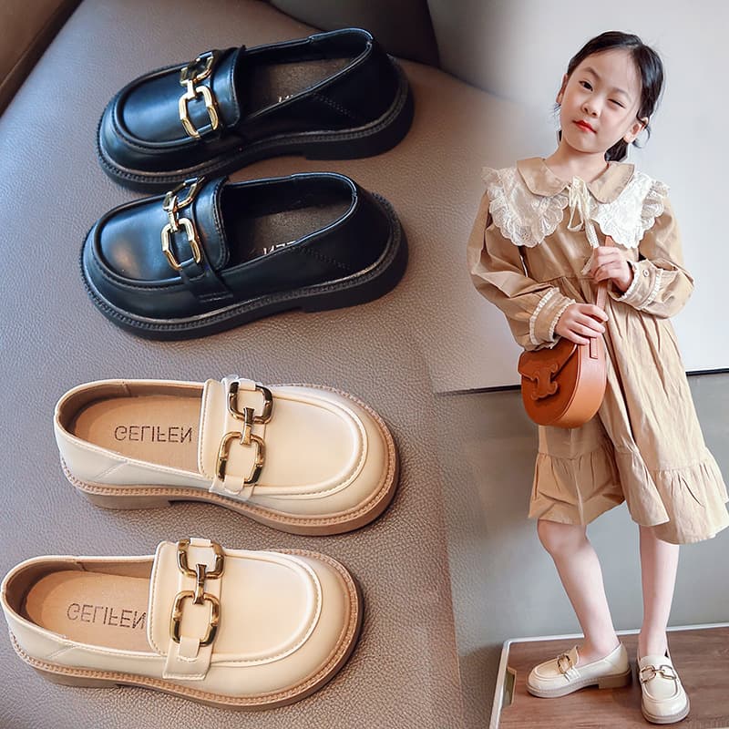 2026 Girls' Princess Shoes, Soft-Soled Girls' Shoes, British Style Loafers, Children's Leather Shoes Wholesale and Dropshipping