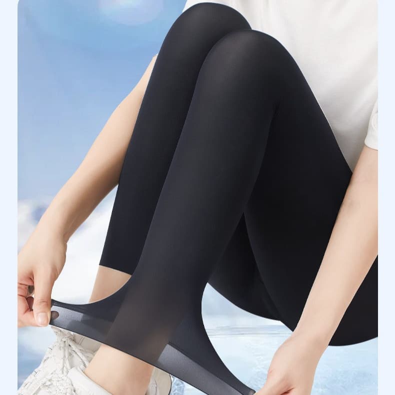 Ultra-Thin Ice Skin Shark Pants for Women to Wear Summer High-Waisted Large Size Tight Mask Yoga Pants Sun Protection Ice Silk Leggings