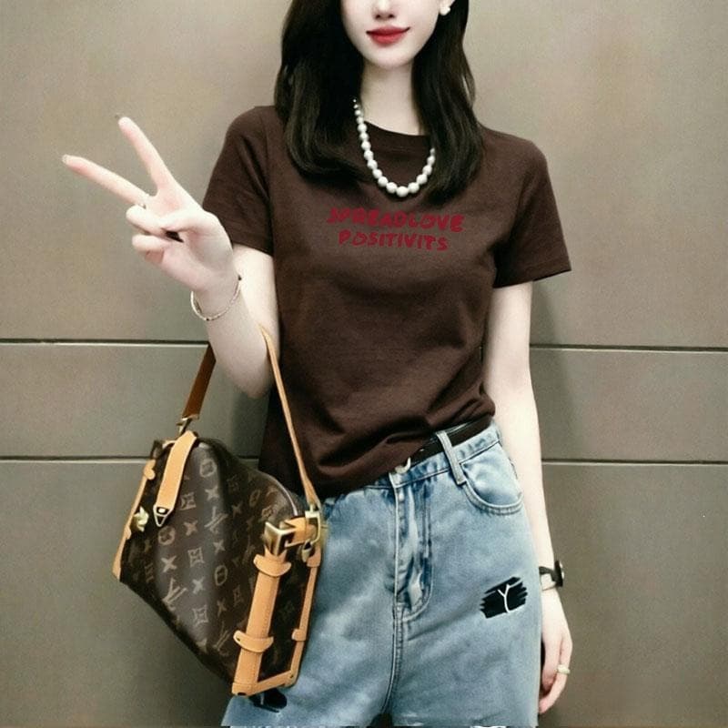 Stylish and Unique Flattering Purple Taro Shoulder-Emphasizing Short-Sleeve T-Shirt for Women 2026 Summer Trendy Versatile Chic Top